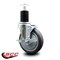 Service Caster 5'' Thermoplastic Rubber Swivel 1-3/4'' Expanding Stem Caster with Brake SCC-EX20S514-TPRB-TLB-134 - alternate 3